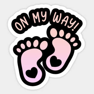 Little Feet Birth Pregnancy funny Baby Gifts Sticker